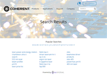 Tablet Screenshot of lasers.coherent.com